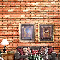 1SB-15 & 16 - random color sandblast facing brick interior wall - web 