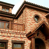 smoothface sliced brick veneer house - China