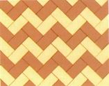 Herringbone bond is recommended for heavy vehicular traffic laden pavement