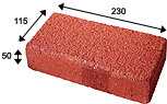 Super Red Color Sandblast Clay Paver