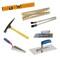 Tools needed for brick veneer installation