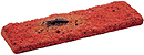 Super Red Color Rockface Sandblast Sliced Brick Veneer with Shade