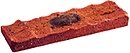 Super Red Color Rockface Sliced Brick Veneer with Shade