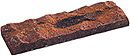 Golden Brown Color Rockface Sliced Brick Veneer with Shade