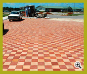 Golden Peach & Super Red Color Wirecut Paver(3WC288-16 & 02) Landscaping Project at Sarawak, Malaysia