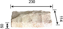 Rockface Sandblast Brick Veneer - 4RSB259-54