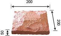 Rockface Sandblast Brick Veneer - 4RSB288-67