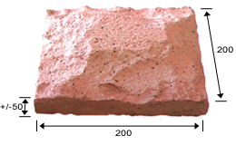 Lavender Color Rockface Sandblast Brick Tile