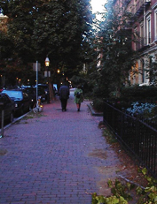 Aging Clay Brick Paving Street