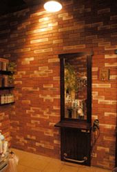 Smoothface Sliced Brick Veneer Project in Hair saloon at Duty Free Center, Johor Bahru