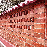 brick cobble paver fencing - Johor, Malaysia