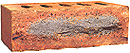 Golden Peach Color Rock FAce Clay Brick with Clinker Shade