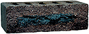 Dark Brown Color Rock Face Clay Brick with Clinker Shade
