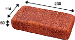 Super Red Color Cobble Clay Paver