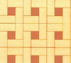 Tracery bond is a dynamic bonding pattern that provides strong directional visual movement. Like basketweave, it must be laid with care to achieve a regular appearance.