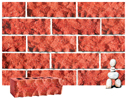 Super Red Color Rockface Brick
