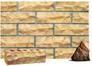 Golden Cream Color Rockface Brick