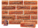 Golden Sand Color Rockface Brick with Clinker Shade