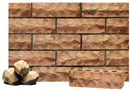 Golden Sand Color Rockface Brick