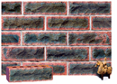 Lavender Color Rockface Brick with Dark Clinker Shade