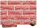 Lavender Color Rockface Brick with Shade