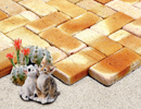 Golden Brown Color Rockface Brick with Antique Clinker