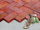 Golden Brown Color Rockface Brick