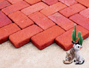Golden Sand Color Rockface Brick with Clinker Shade
