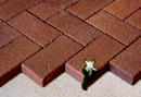 Golden Brown Color Sandblast Paver