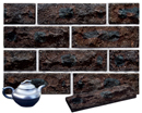 Dark Brown Color Rockface Sliced Brick Veneer with Shade