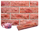 Lavender Color Rockface Sliced Brick Veneer