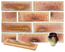 Golden Cream Color Sandblast Sliced Brick Veneer with Shade