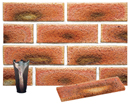 Golden Peach Color Sandblast Sliced Brick Veneer with Shade