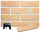 Golden Cream Color Sandblast Brick Veneer with Shade