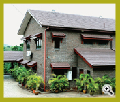 Dark Brown Color Rockface Brick Housing Project