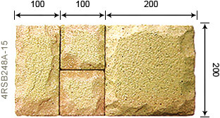 Rockface Sandblast Brick Veneer - 4RSB244A-15 & 4RSB248A-15 & 4RSB288A-15