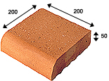 Paver Accessory - Single Bullnose - 3WC288-16 SBN