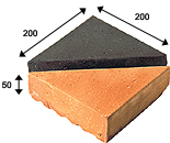 Paver Accessory - Triangular Paver - 8WC288-16 TRG (bottom) & 8WC288-49 TRG (top)