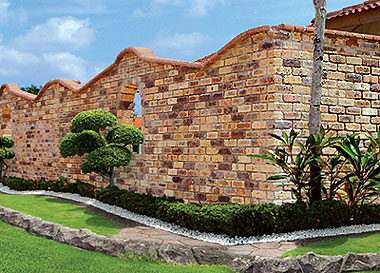 1TB-15 & 16 & 43ATQ1 - Random Colour Antique Facing Brick Fencing - Johor, Malaysia