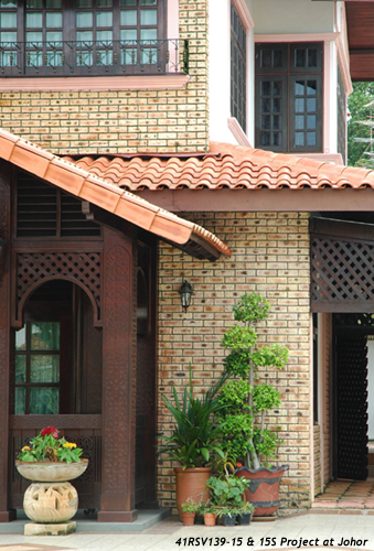 Natural Color & Texture to allow your home to blend/harmonize with the surroundings -- Golden Cream Rockface Sliced Brick Veneer (41RSV139-15) Project in Johor Bahru, Malaysia Natural Color & Texture to allow your home to blend/harmonize with the surroundings -- Golden Cream Rockface Sliced Brick Veneer (41RSV139-15) Project in Johor Bahru, Malaysia