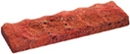 Super Red Rockface Sliced Brick Veneer