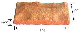 Golden Peach Color Rockface Sandblast Brick Tile Golden Peach Color Rockface Sandblast Brick Tile