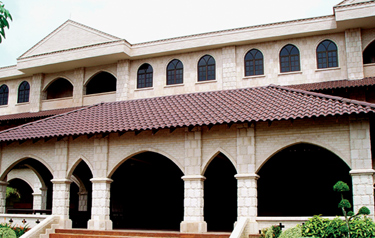 Granite Color Rockface Sandblast Brick Tile at St. Anne's Church in Penang Granite Color Rockface Sandblast Brick Tile at St. Anne's Church in Penang